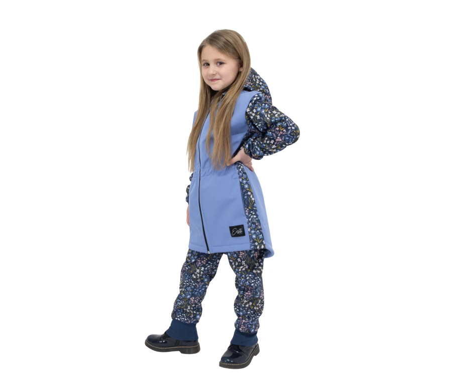 ESITO | Dívčí parka Elega Meadows flowers - modrá / 86