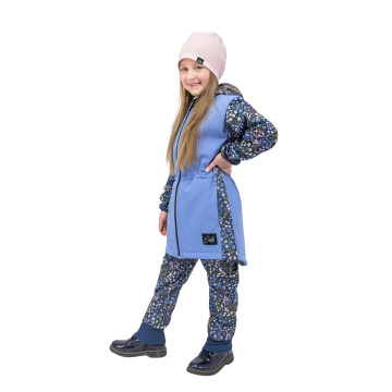 ESITO | Dívčí parka Elega Meadows flowers - modrá / 86
