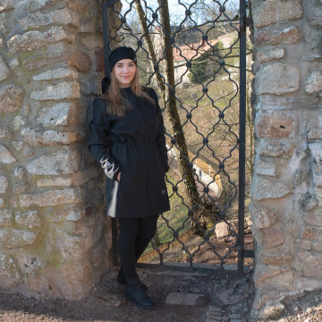 ESITO | Jarní dámská parka Elega Black - černá / XS