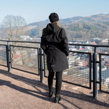 ESITO | Jarní dámská parka Elega Black - černá / XS