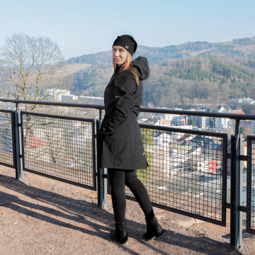 ESITO | Jarní dámská parka Elega Black - černá / XS