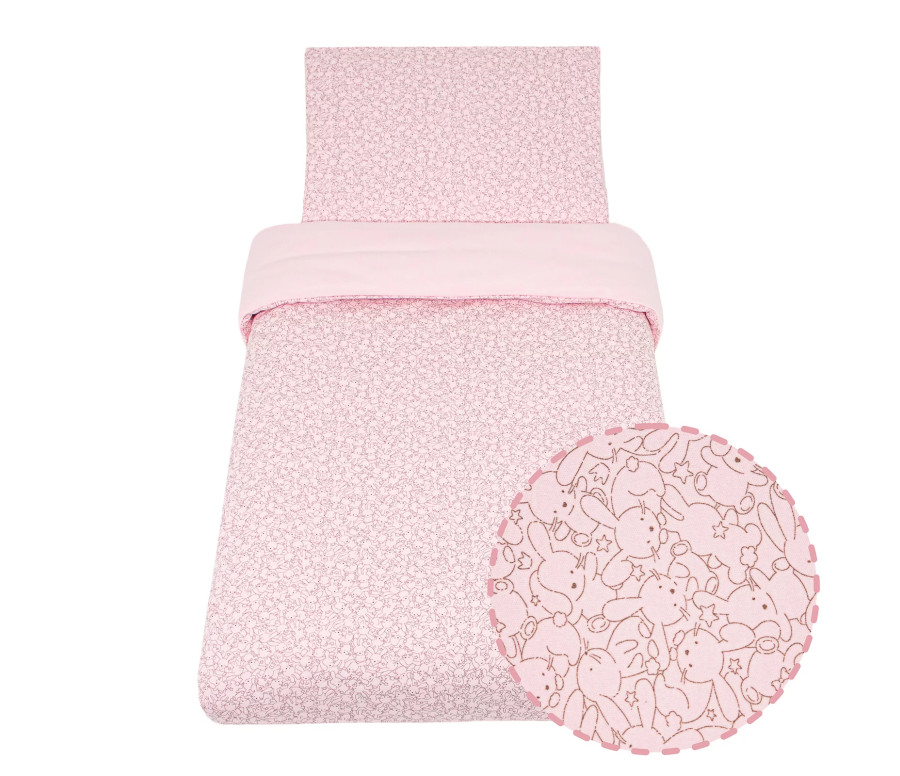 ESITO | Dětské povlečení Jersey Zája Delicate pink - růžová / 100 x 135, 60 x 40 cm