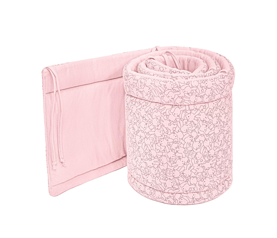 ESITO | Ochranný mantinel do postýlky Zája Delicate pink - růžová / 28 x 180 cm