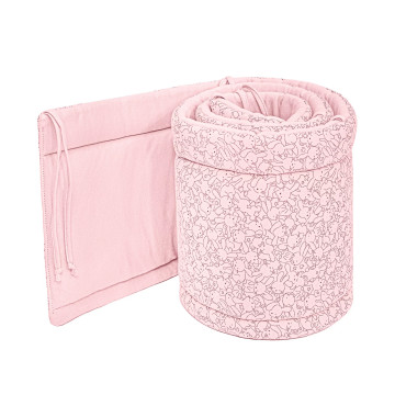 ESITO | Ochranný mantinel do postýlky Zája Delicate pink - růžová / 28 x 180 cm