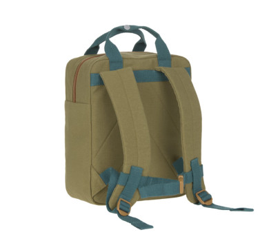 Green Label Little One & Me Square Backpack Small Gots olive