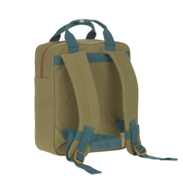 Green Label Little One & Me Square Backpack Small Gots olive