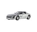 Auto Kinsmart Mercedes-Benz SLS AMG kov/plast 13cm na zpětné natažení 4 barvy 12ks v boxu