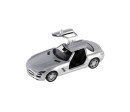 Auto Kinsmart Mercedes-Benz SLS AMG kov/plast 13cm na zpětné natažení 4 barvy 12ks v boxu