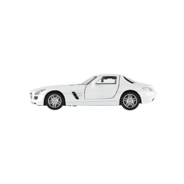 Auto Kinsmart Mercedes-Benz SLS AMG kov/plast 13cm na zpětné natažení 4 barvy 12ks v boxu