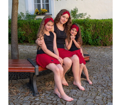 ESITO | Dívčí kolová sukně Black Spot Ruby red - červená / 74 - 80