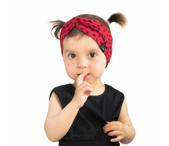 ESITO | Dívčí čelenka do vlasů Black Spot ruby red - červená / 34
