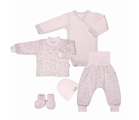 ESITO | Souprava do porodnice Zája Delicate pink 5 dílná - růžová / 56