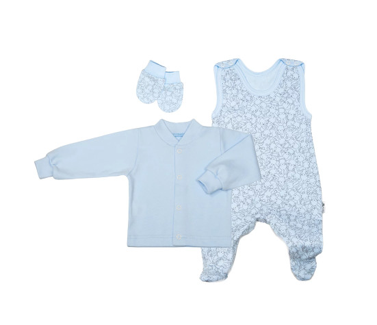 ESITO | Souprava do porodnice Zája Soft blue 3 dílná - modrá / 56