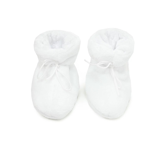 ESITO | Kojenecké botičky Mikroplyš White star - bílá / 3 - délka stélky: 13 cm