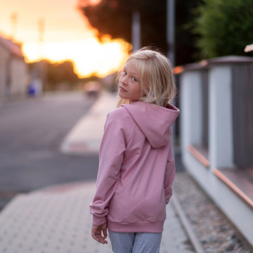 ESITO | Dětská mikina s kapucí Pink - růžová / 74 - 80