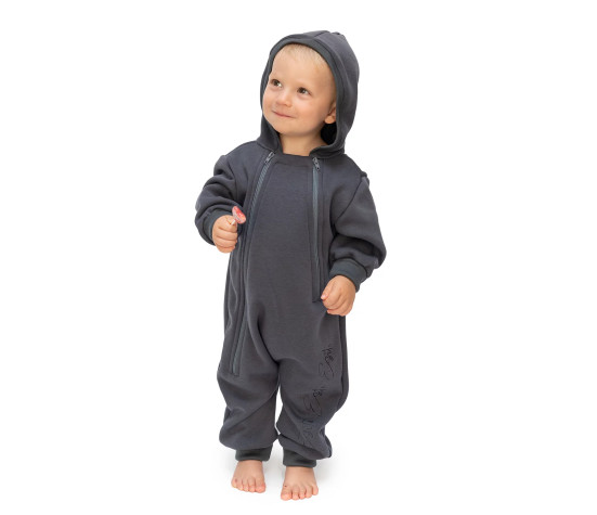 ESITO | Teplákový overal rostoucí Warmkeeper Grey - šedá / 56 - 62