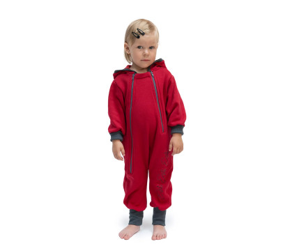 ESITO | Teplákový overal rostoucí Warmkeeper Cerise red - červená / 68 - 74