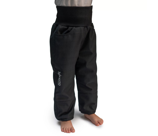 ESITO | Dětské softshellové oteplovačky na zimu Lamb Black - černá / 86