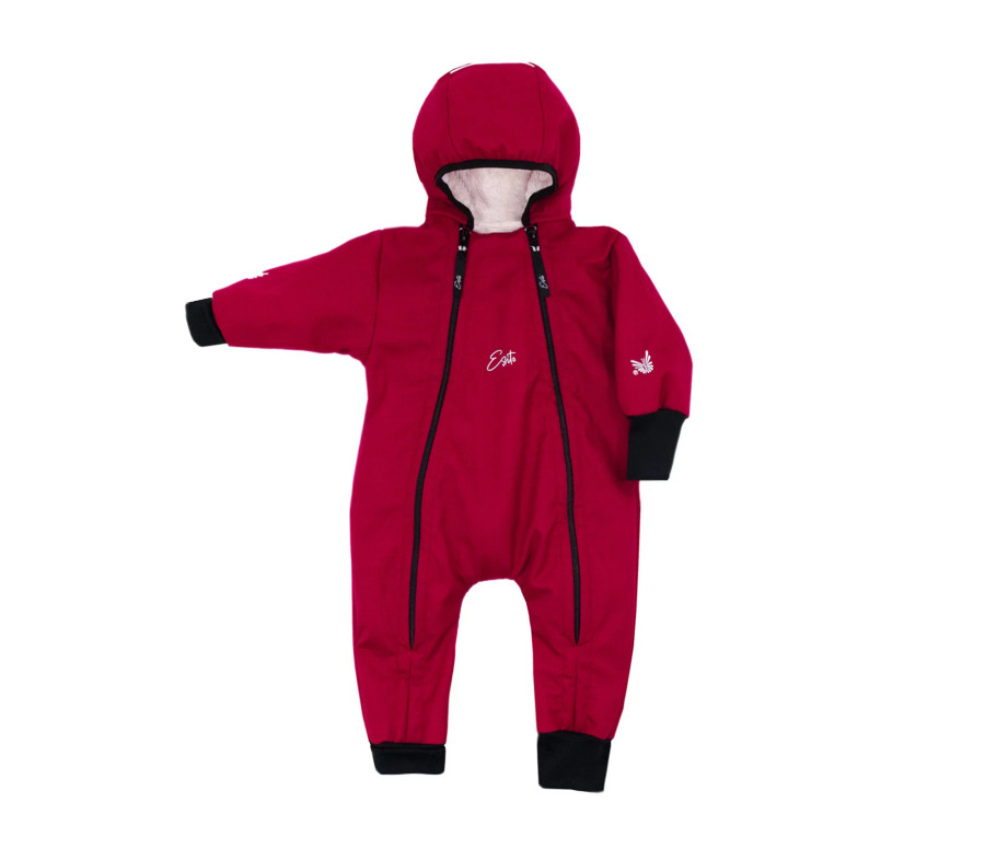 ESITO | Rostoucí zimní softshellová kombinéza Lamb Red - červená / 56 - 62