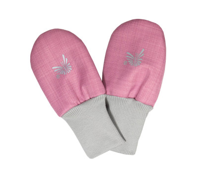 ESITO | Zimní bezpalcové rukavice softshell s beránkem Antique pink - antique pink / 74 - 80