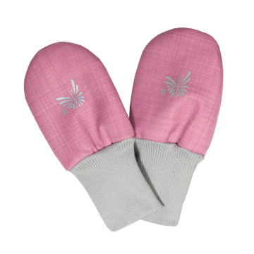 ESITO | Zimní bezpalcové rukavice softshell s beránkem Antique pink - antique pink / 74 - 80