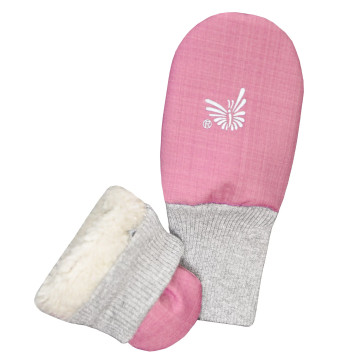 ESITO | Zimní bezpalcové rukavice softshell s beránkem Antique pink - antique pink / 74 - 80