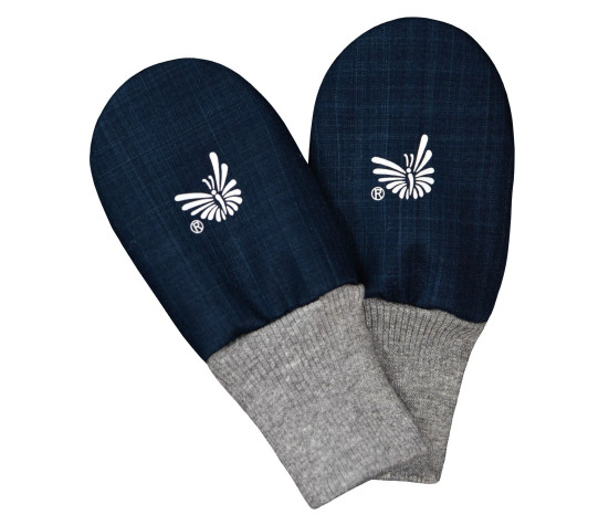ESITO | Zimní bezpalcové rukavice softshell s beránkem Lamb Navy blue - navy blue / 74 - 80