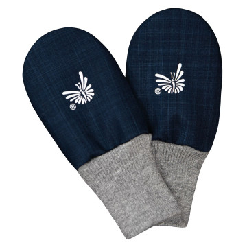 ESITO | Zimní bezpalcové rukavice softshell s beránkem Lamb Navy blue - navy blue / 74 - 80
