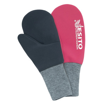 ESITO | Palcové rukavice softshell DUO Pink - růžová / 2 - 3 roky