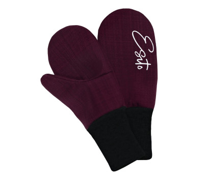 ESITO | Zimní palcové rukavice softshell s beránkem Lamb Fuchsie - fuchsiová / 2 - 3 roky