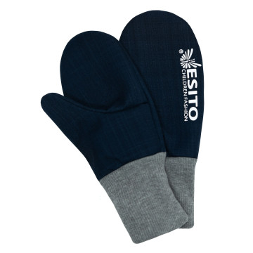 ESITO | Zimní palcové rukavice softshell s beránkem Lamb Navy Blue - navy blue / 2 - 3 roky