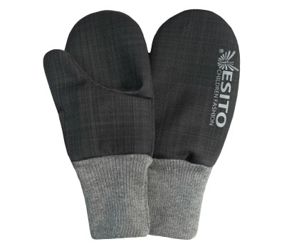 ESITO | Zimní palcové rukavice softshell s beránkem Lamb Grey - grey / 3 - 5 let