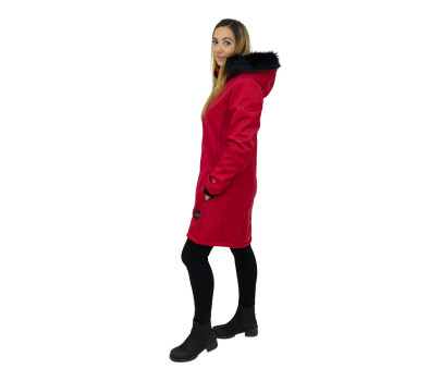 ESITO | Dámský zimní softshellový kabát s beránkem Lamb Red - červená / S