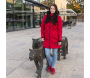 ESITO | Dámský zimní softshellový kabát s beránkem Lamb Red - červená / S