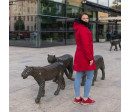 ESITO | Dámský zimní softshellový kabát s beránkem Lamb Red - červená / S