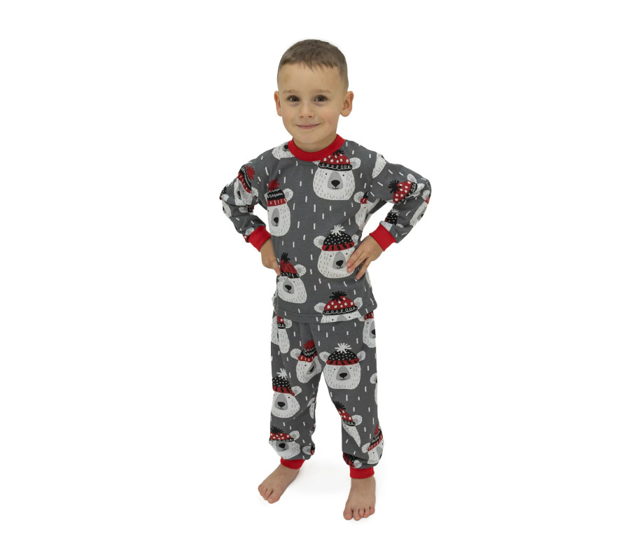 ESITO | Dětské pyžamo Christmas bear - šedá / 86