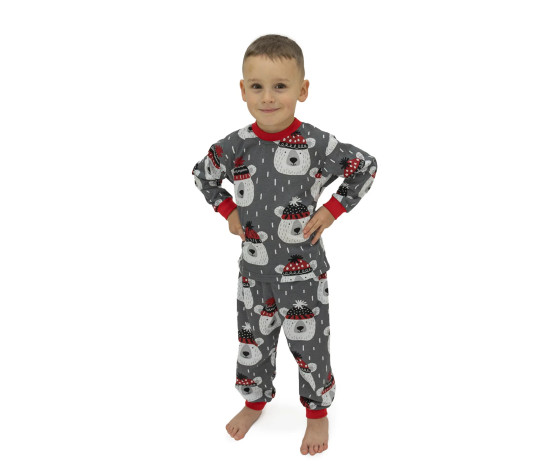 ESITO | Dětské pyžamo Christmas bear - šedá / 86