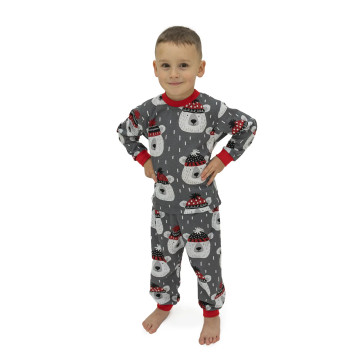 ESITO | Dětské pyžamo Christmas bear - šedá / 86