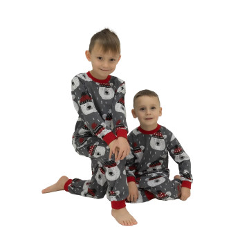 ESITO | Dětské pyžamo Christmas bear - šedá / 86