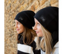 ESITO | Žebrovaná čepice spadená Color Black - černá / 42