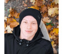 ESITO | Žebrovaná čepice spadená Color Black - černá / 42