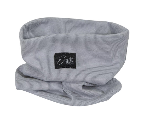 ESITO | Dvojitý žebrovaný nákrčník Color Grey - šedá / 48