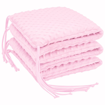 ESITO | Luxusní mantinel do postýlky MINKY Pink - růžová / 28 x 180 cm