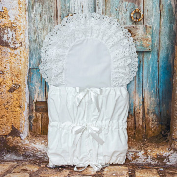 ESITO | Zavinovačka klasická obdélníková 3 kanýry - bílá / 112 x 38 cm