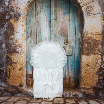 ESITO | Zavinovačka klasická obdélníková 3 kanýry - bílá / 112 x 38 cm