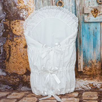 ESITO | Zavinovačka klasická čtvercová madeira 2 kanýry - bílá / 75 x 75 cm