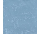 ESITO | Dvojitá dětská deka Mikroplyš ZOO Baby blue - modrá / 75 x 100 cm
