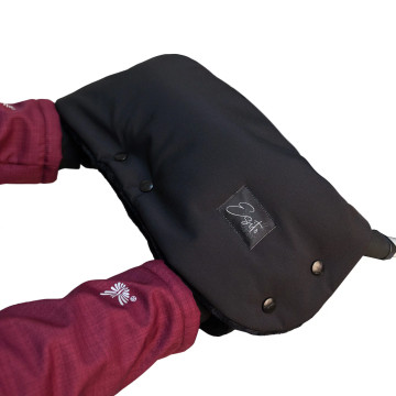 ESITO | Rukávník na kočárek Mikroplyš softshell Black - černá / 45 x 53 cm