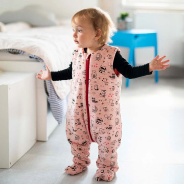 ESITO | Spací pytel s nohavicemi Dino toys - smetanová / 9 m - 36 m