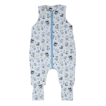 ESITO | Spací pytel s nohavicemi Zvířátka Blankytná modř - modrá / 9 m - 36 m